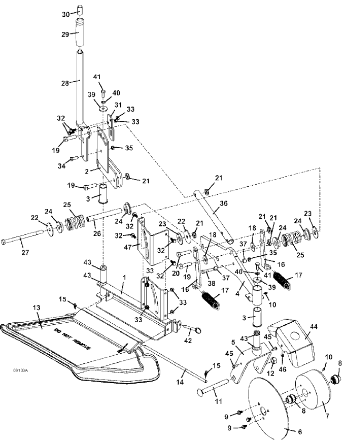 2006 thru 2015 Manual Lift Assembly Clevis Mount