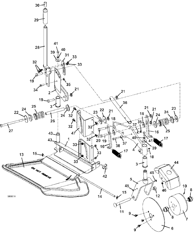 2006 thru 2015 Manual Lift Assembly thumb screw style