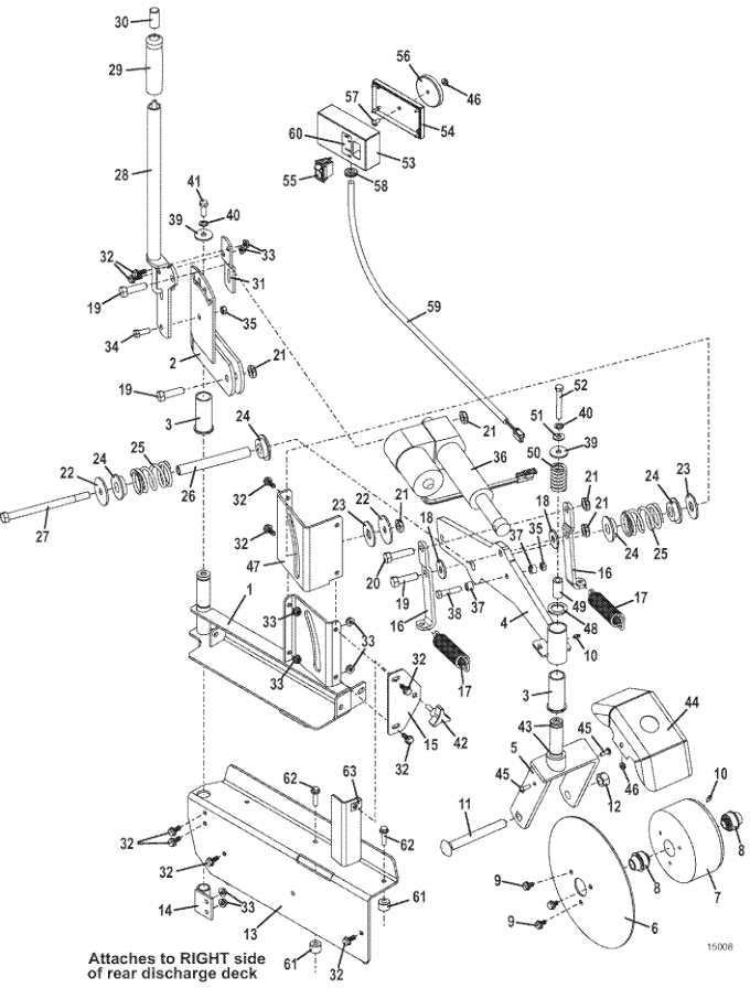 2016 electric lift assembly for rear discharge decks