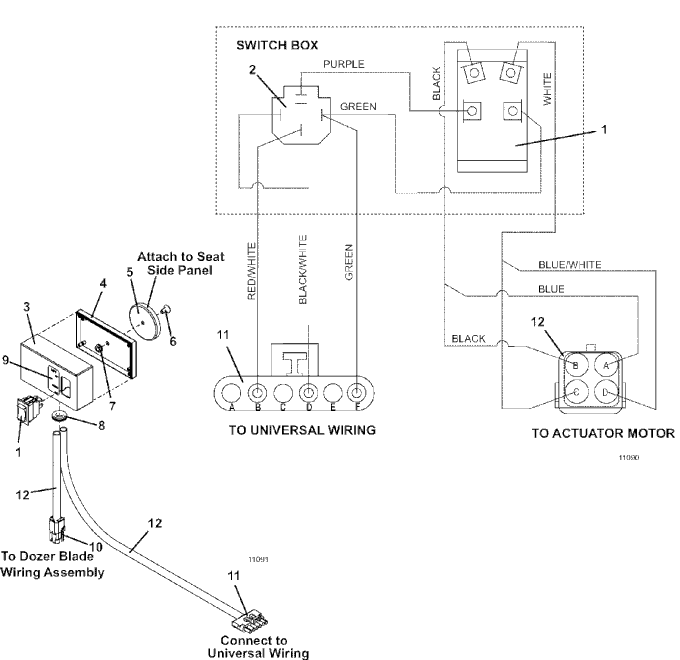 2012 to Present Rocker Switch Control Box & Wiring Diagram