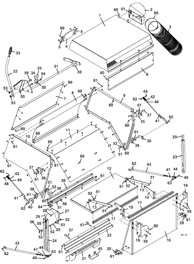 Hopper and Mount Assembly 616T