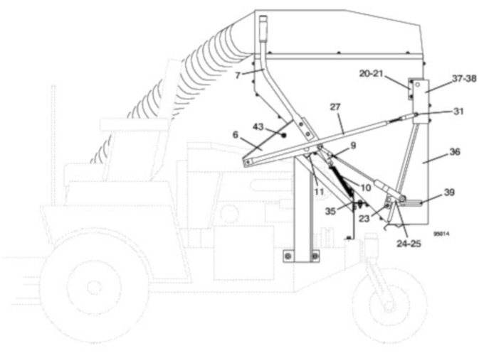 model 15 side view hopper assembly