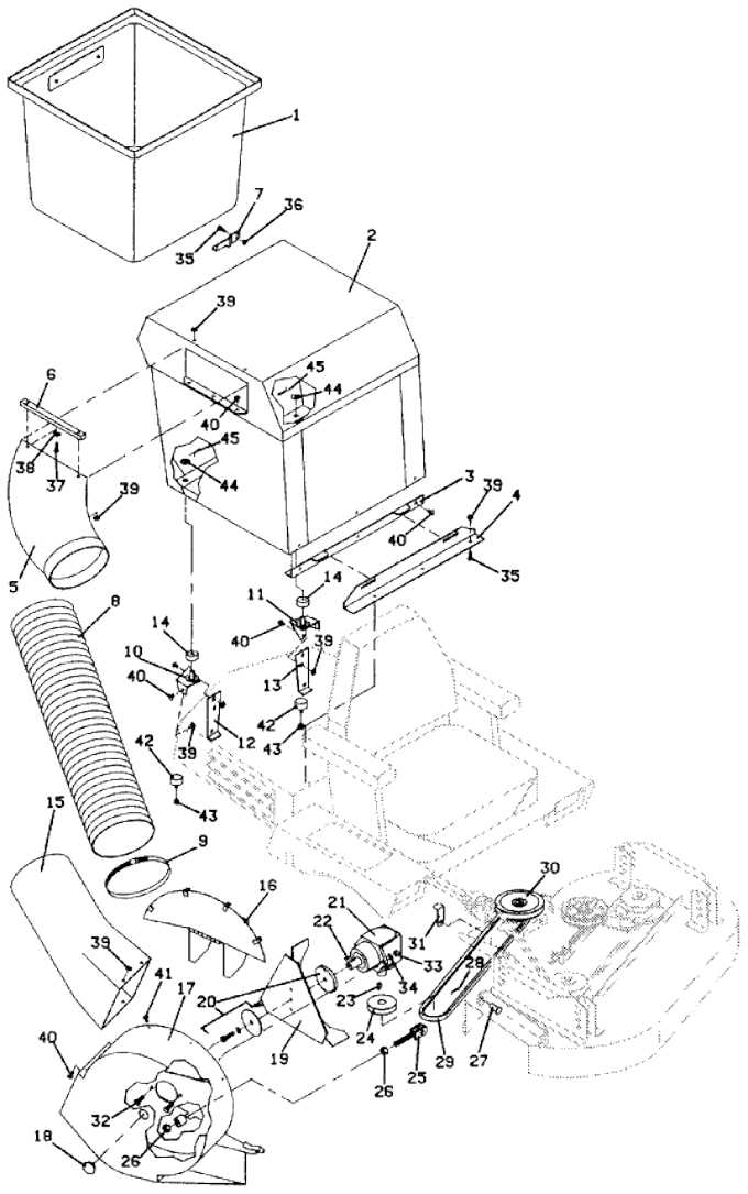 model 35-41 vacuum and hopper assembly