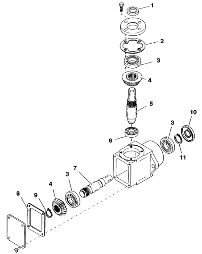 model 35-41 right angle gearbox assembly