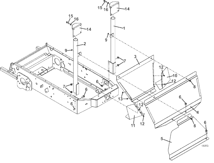 600 series triple bag mount