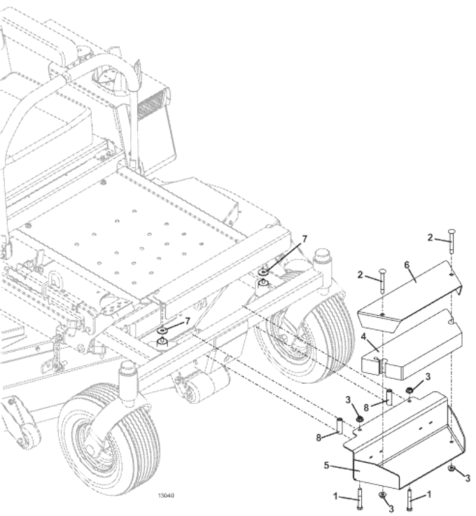 M248 M252 M261 Weight Kit for 100 Series MidMount Tractors