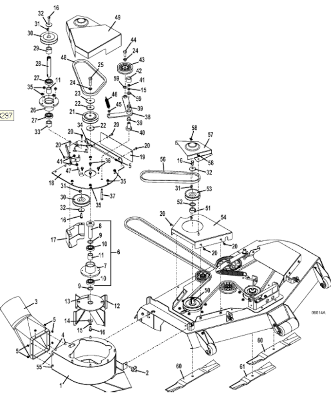 M248 Vacuum and Drive Assembly for 100 Series MidMount Tractors