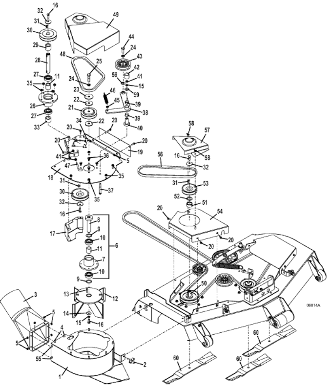 M252 Vacuum and Drive Assembly for 100 Series Midmount Tractors