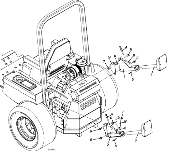 Model 8F and 12F Mount Kit for 300V MidMount Tractors