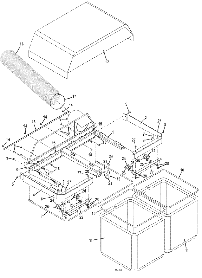 Model 8F M2 Catcher for 300V Series MidMount Tractors