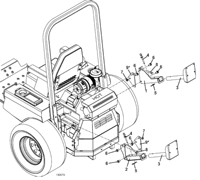 Model 8HT and 12HT Mount Kit for 300V MidMount Tractors