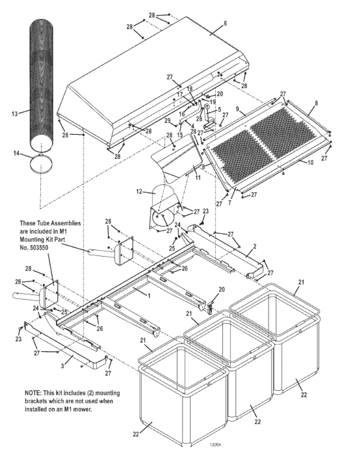 Model 12HT Catcher Part Number 504193 for 300V Series MidMount Tractors