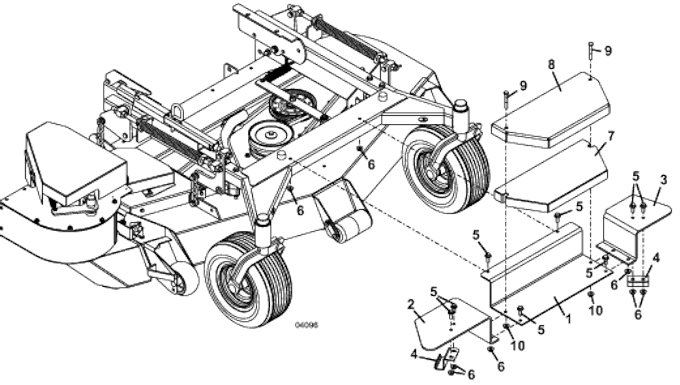 Model 8F Weight Kit for M1 Series MidMount Tractors 61 Inch Decks