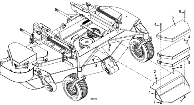 Model 12F Weight Kit for M1Series MidMount Tractors 72 Inch Decks