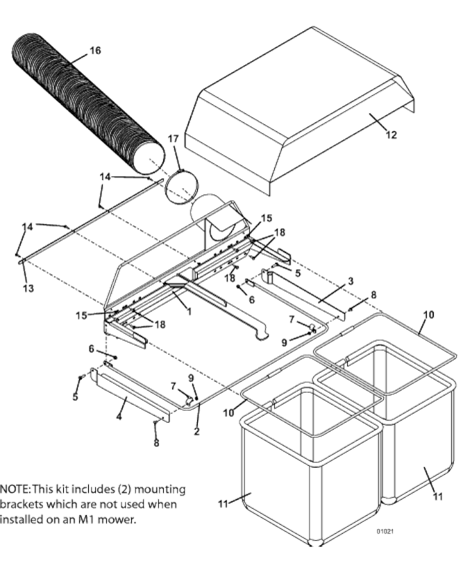 Model 8F Catcher 503203 for M1 Series MidMount Tractors