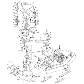 Vacuum and Drive Assemblies for 48 Inch Decks