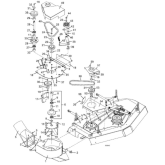 Vacuum and Drive Assembly for 48 Inch Decks