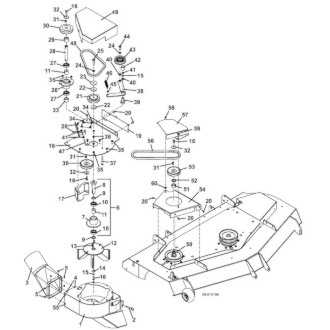 Vacuum and Drive Assemblies for 52 Inch, 61 Inch, and 72 Inch Decks 