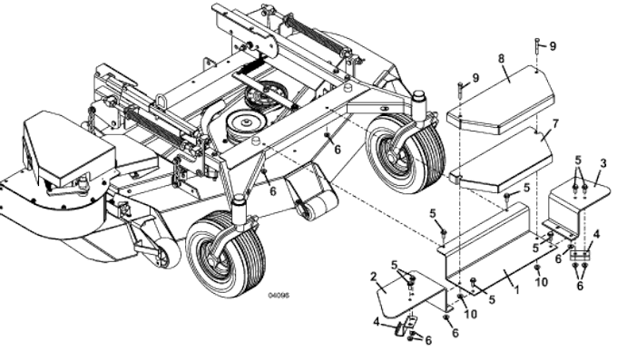 Model 8HT Weight Kit for M1 Series MidMount Tractors 61 Inch Decks