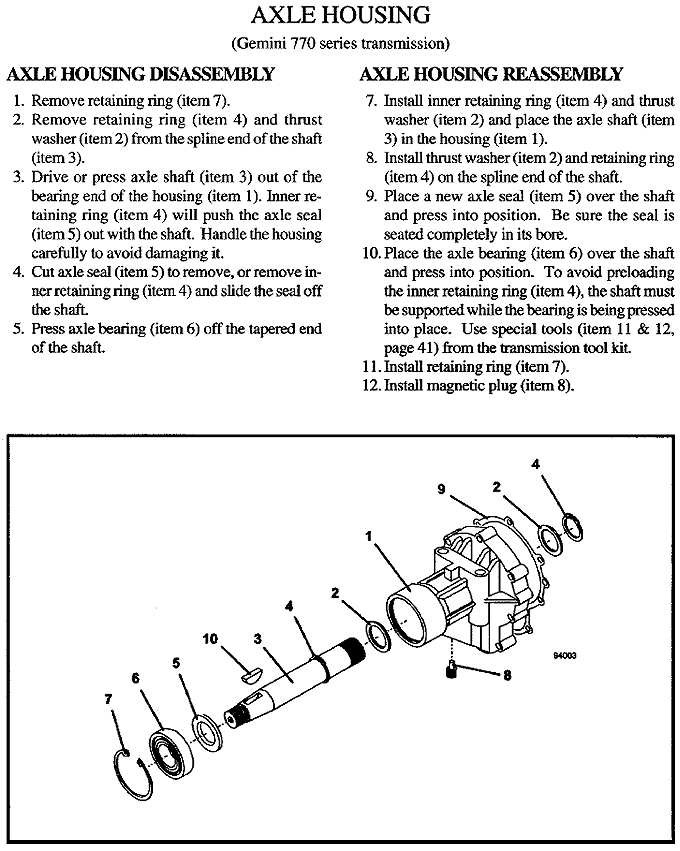 Axle Housing