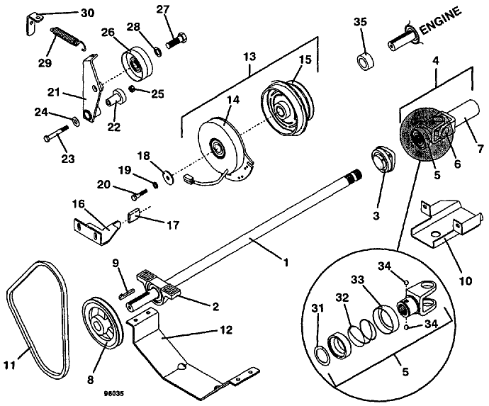 PTO Shaft and Clutch Assembly