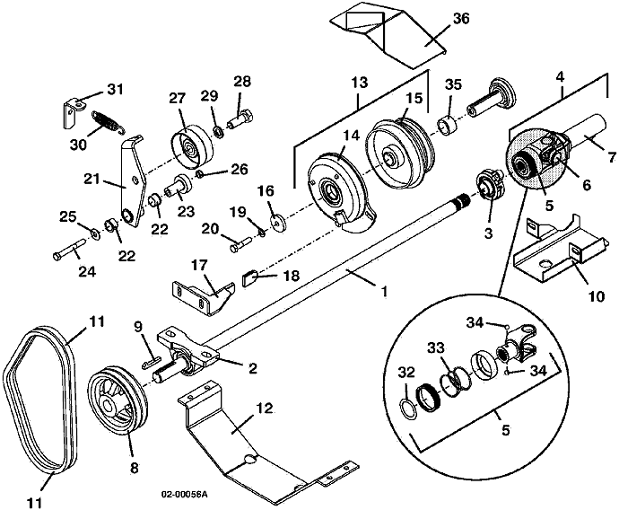 PTO Shaft and Clutch Assembly