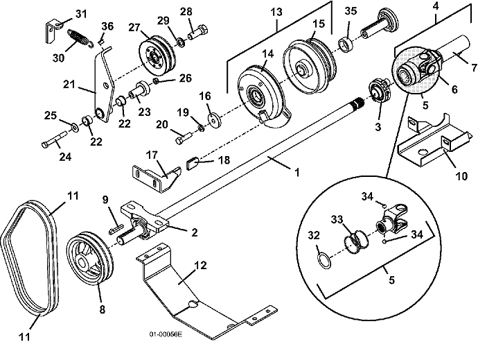 PTO Shaft and Clutch Assembly