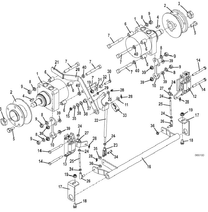 wheel motor and brake assembly