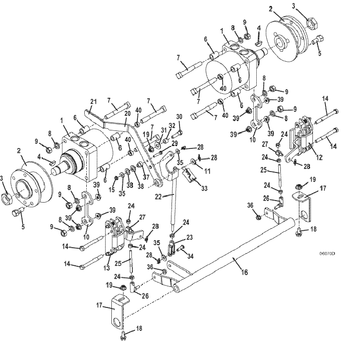 wheel motor and brake assembly