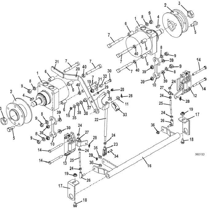 wheel motor and brake assembly