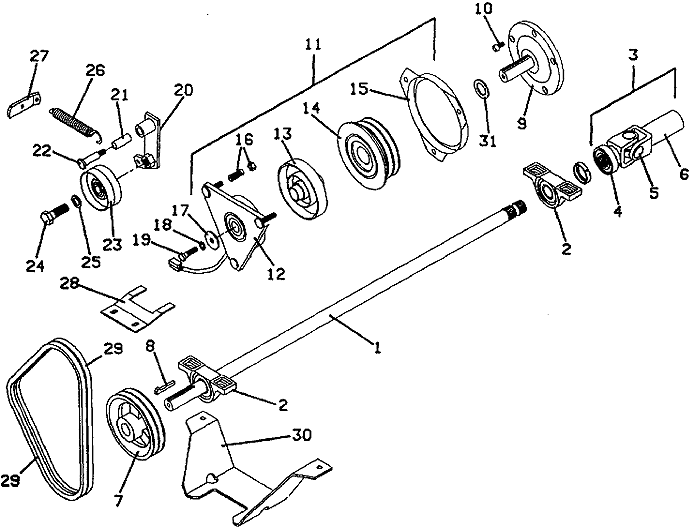 PTO Shaft and Clutch Assembly