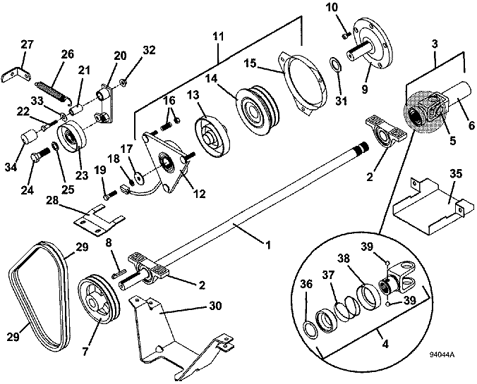 PTO Shaft and Clutch Assembly