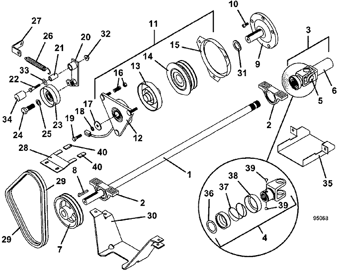 PTO Shaft and Clutch Assembly