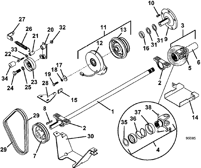 PTO Shaft and Clutch Assembly