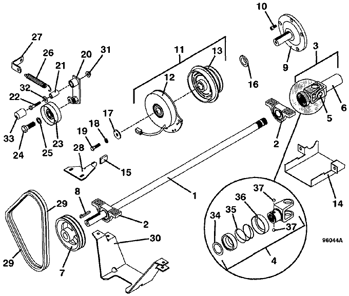 PTO Shaft and Clutch Assembly