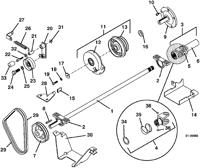 PTO Shaft and Clutch Assembly