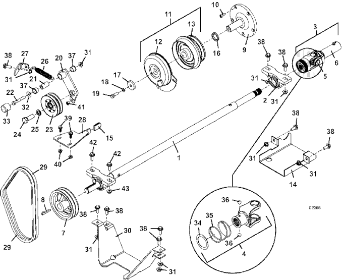 PTO Shaft and Clutch Assembly