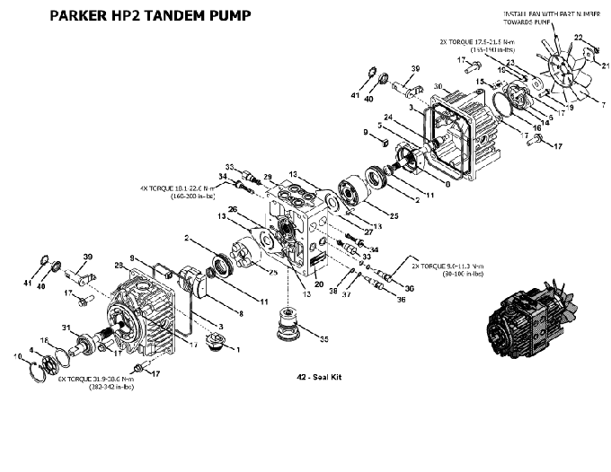 HP2 Tandem Pump Assembly