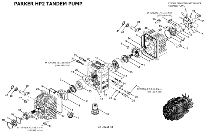 HP2 Tandem Pump Assembly