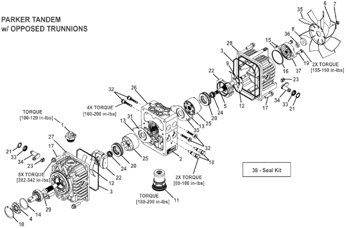 Grasshopper hydrostatic transmission rebuild clearance