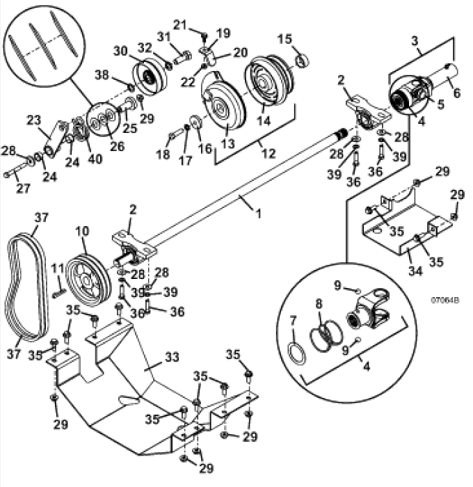 PTO Shaft and Clutch Assembly