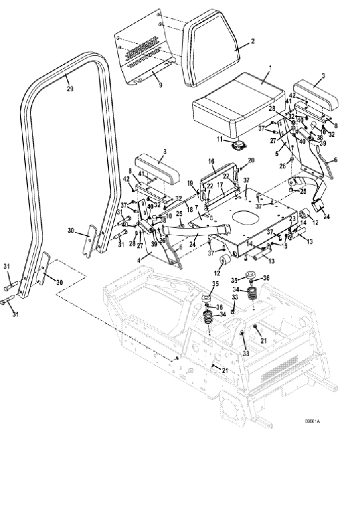 Seat and ROPS Assembly