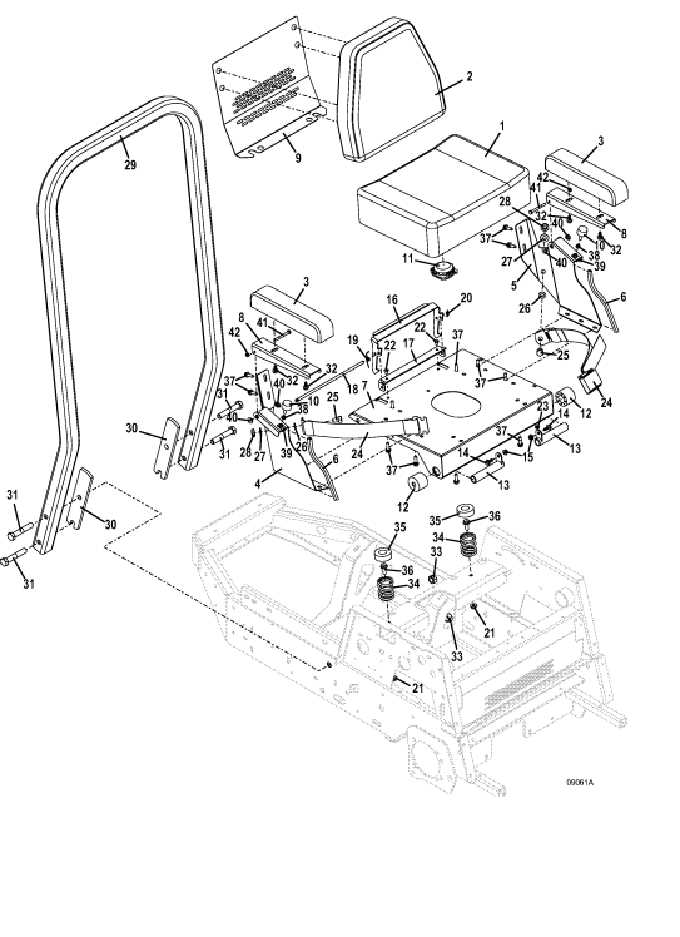 Seat and ROPS Assembly