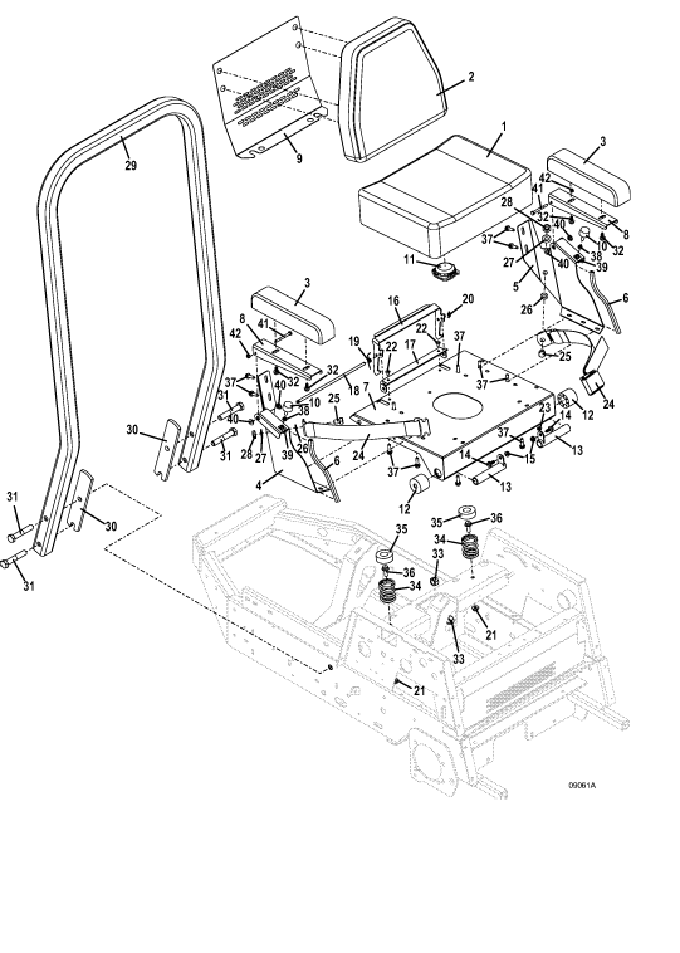 Seat and ROPS Assembly