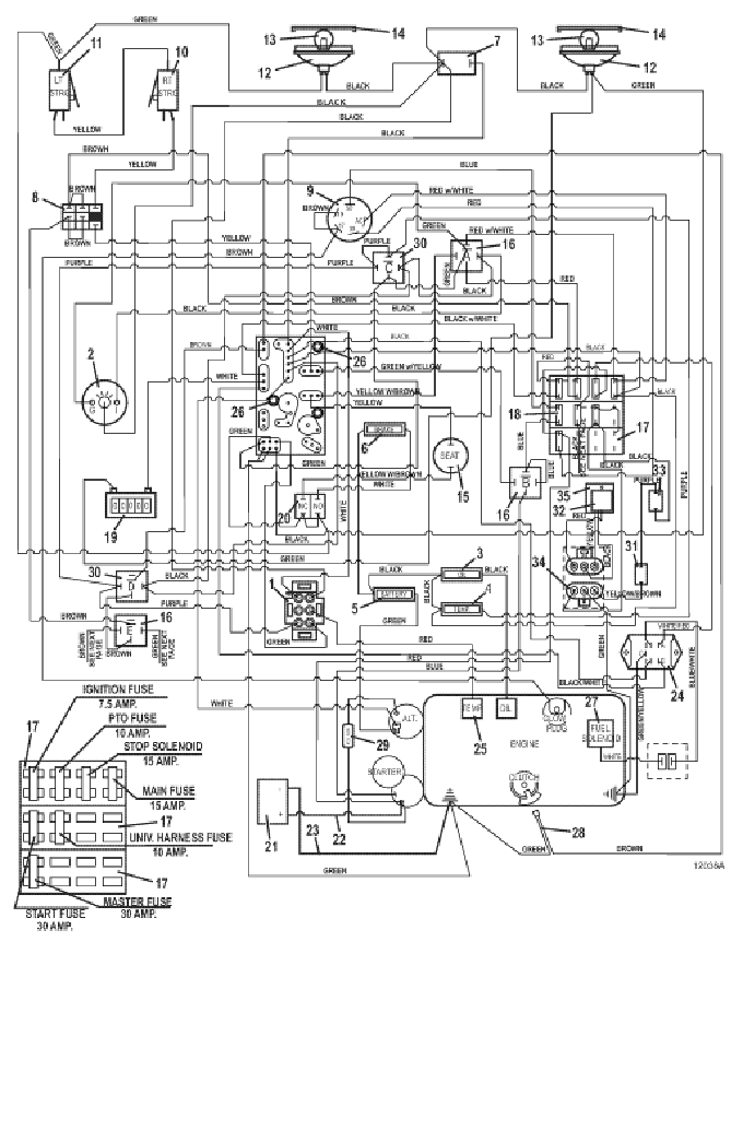 725DT6 2013 Wiring Diagram- Serial #6311693-6312278 - Grasshopper Mower