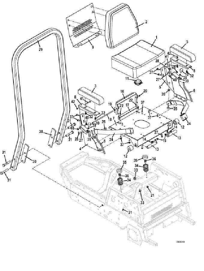 Seat and ROPS Assembly