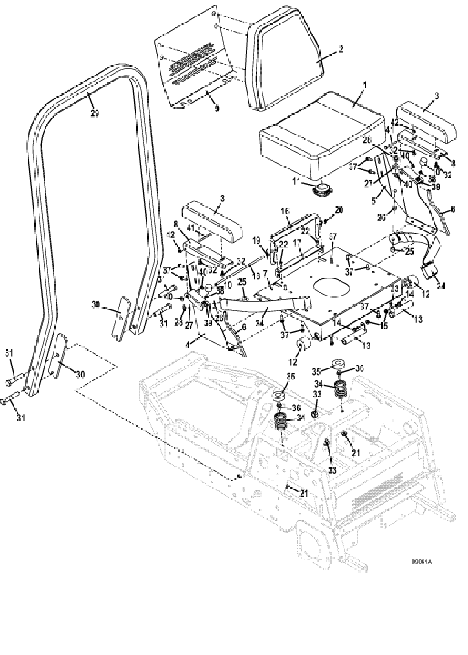 Seat and ROPS Assembly