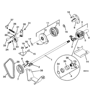 PTO Shaft and Clutch Assembly Assembly