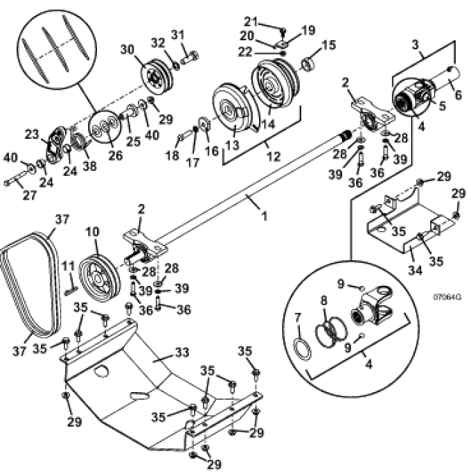 PTO Shaft and Clutch Assembly