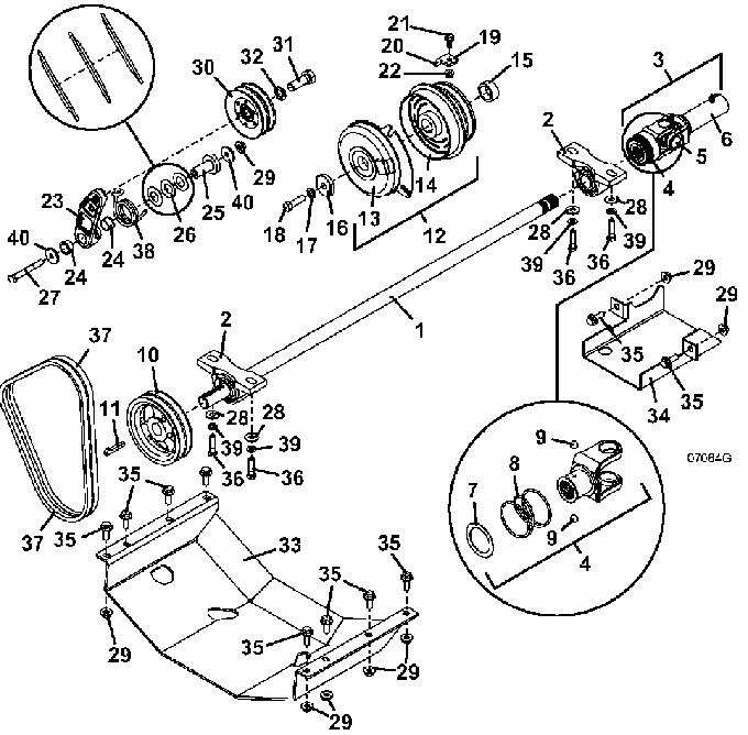 PTO Shaft and Clutch Assembly